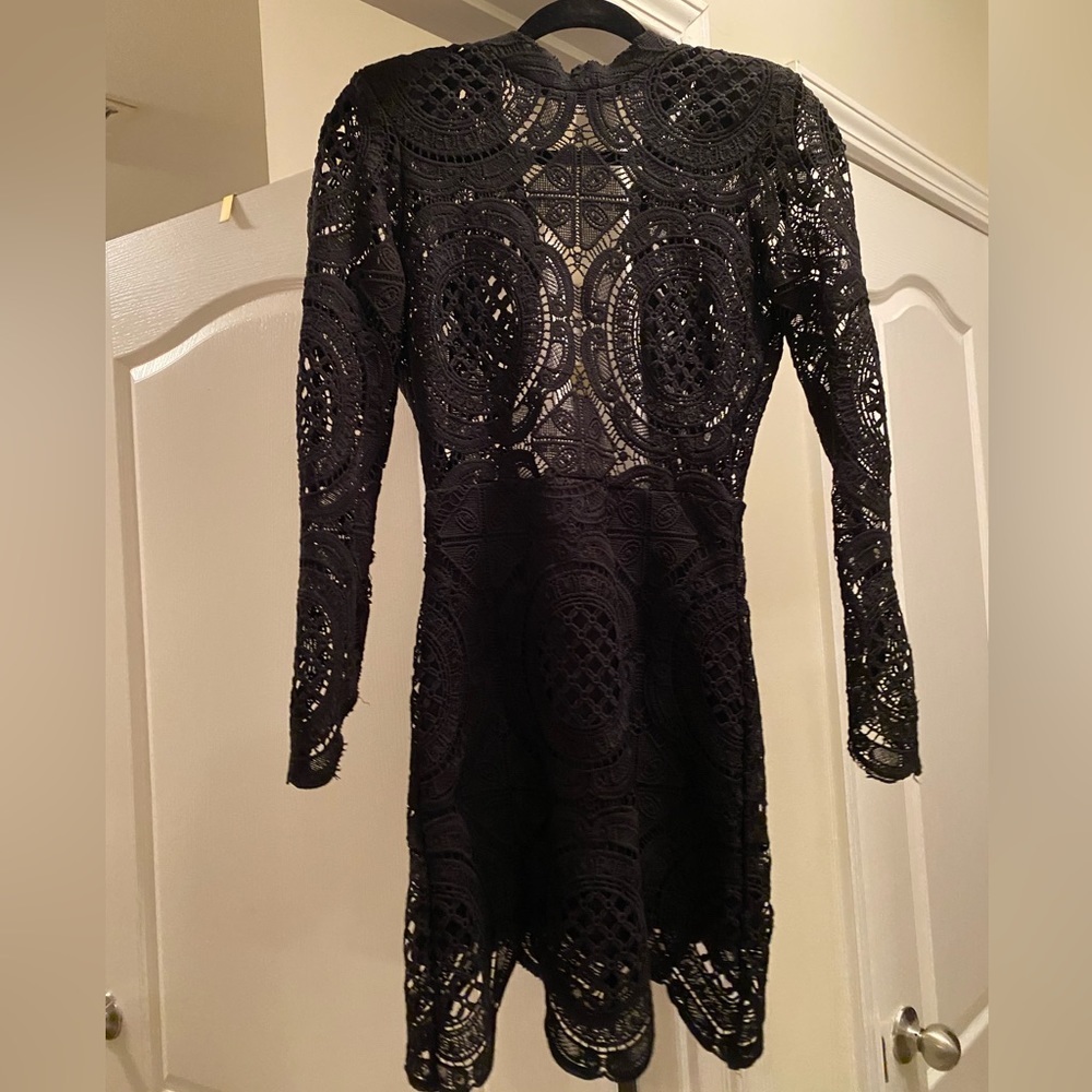Sexy Black Dress with Shoulder Pads